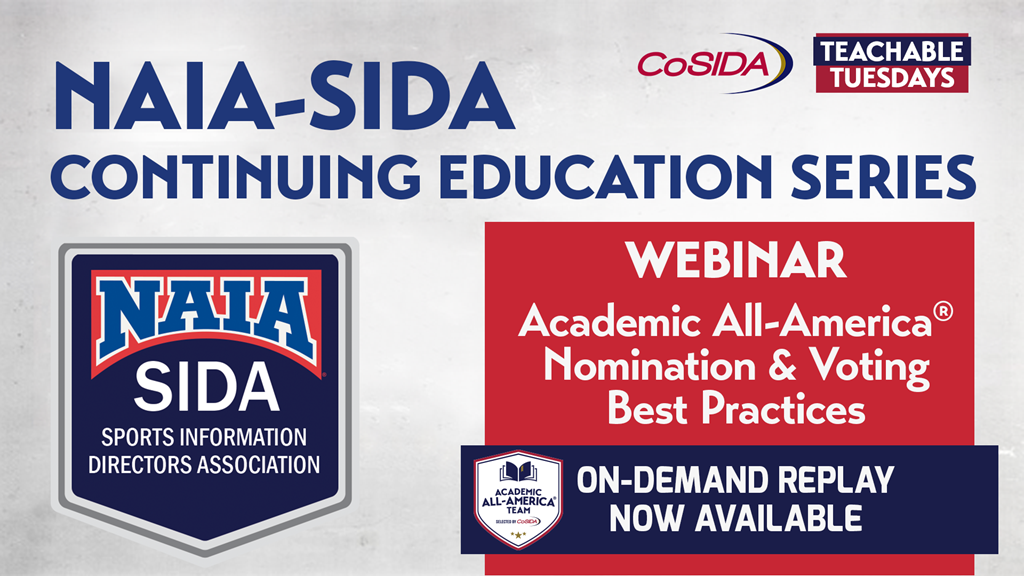 ON-DEMAND: NAIA-SIDA Continuing Education Webinar – Academic All-America® Nomination & Voting Best Practices